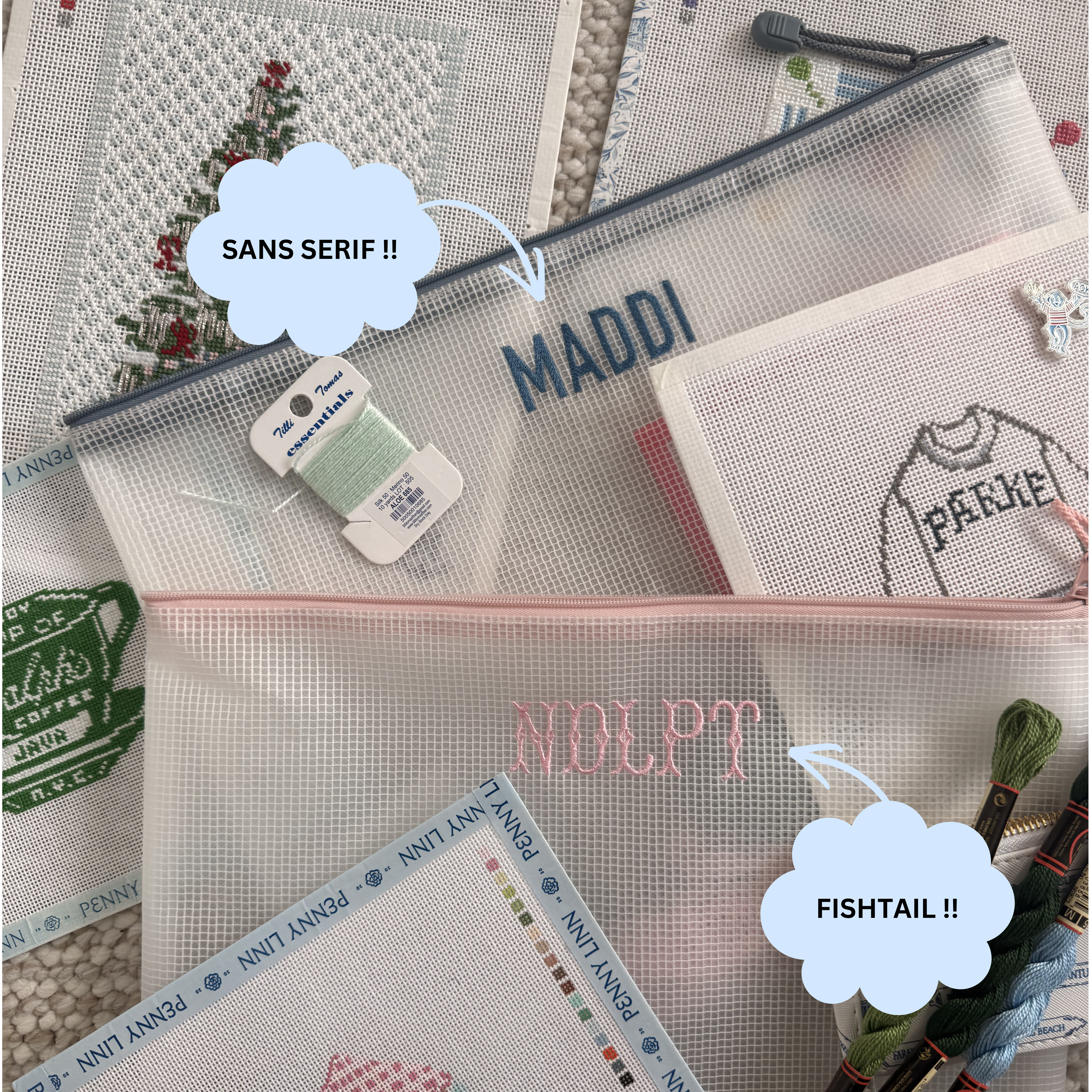 Custom Needlepoint Project Bag!!