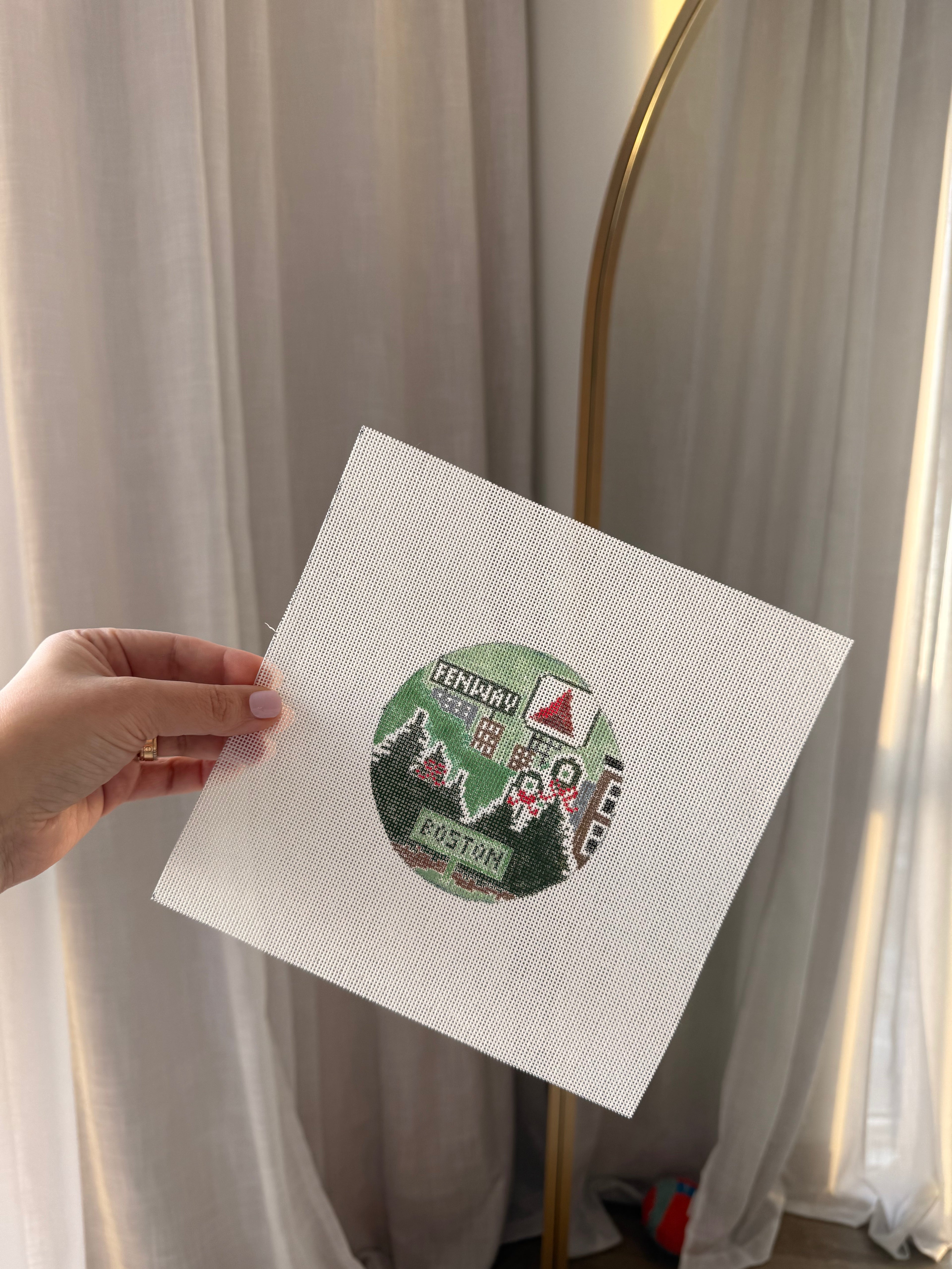 Boston 4IN Round Needlepoint Canvas