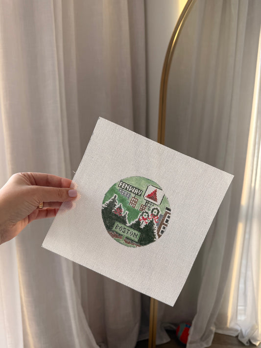N. Boston 4IN Round Needlepoint Canvas